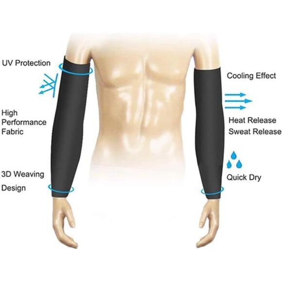 4 Pairs Arm Sleeves for Men Women, UPF 50 Cooling UV Sun Protection - Picture 4 of 14